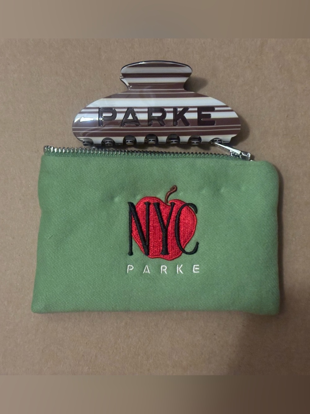 Parke Claw Clip Brown Stripe